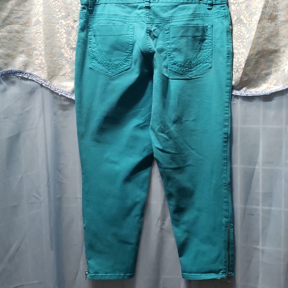 Women's Aqua Skinny Jeans - Casual Stretch Pants - Picture 5 of 8